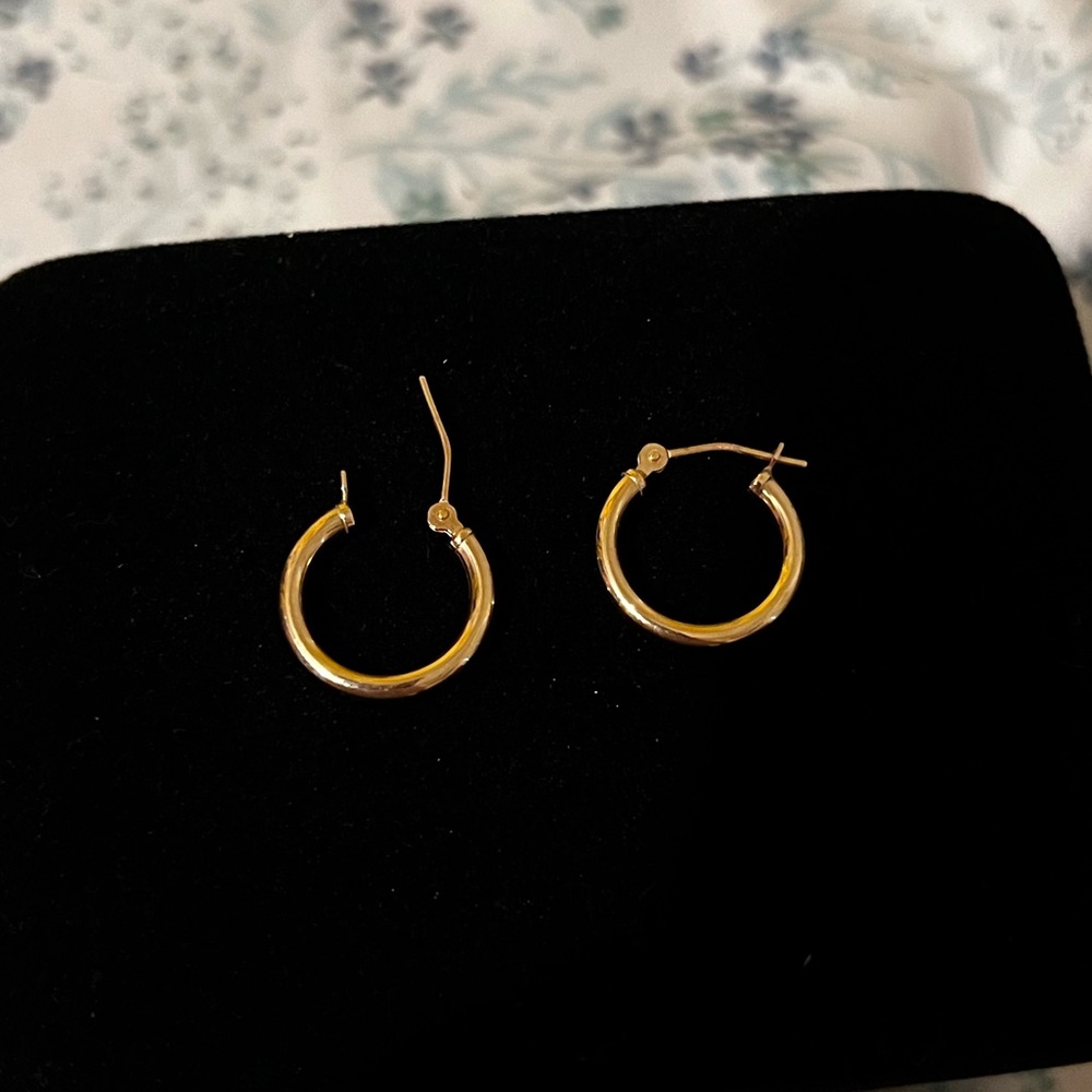 Small gold hoops from Kay Jewelers